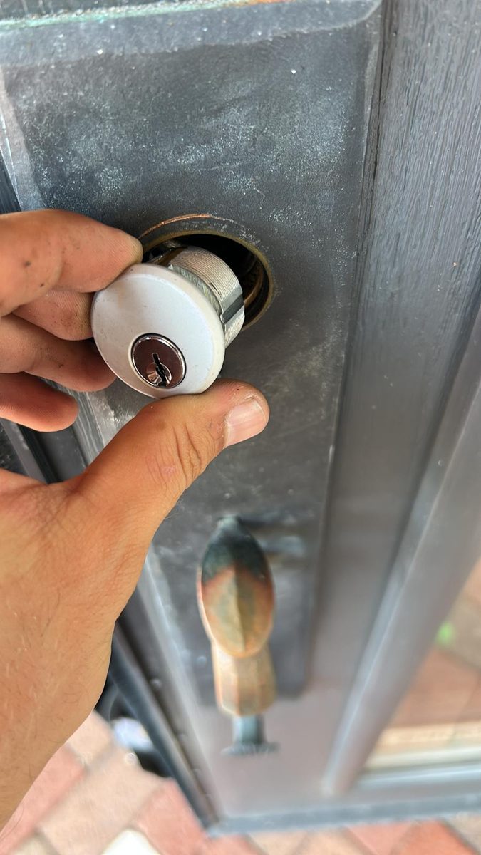 Mortise lock replacement at a Jacksonville business