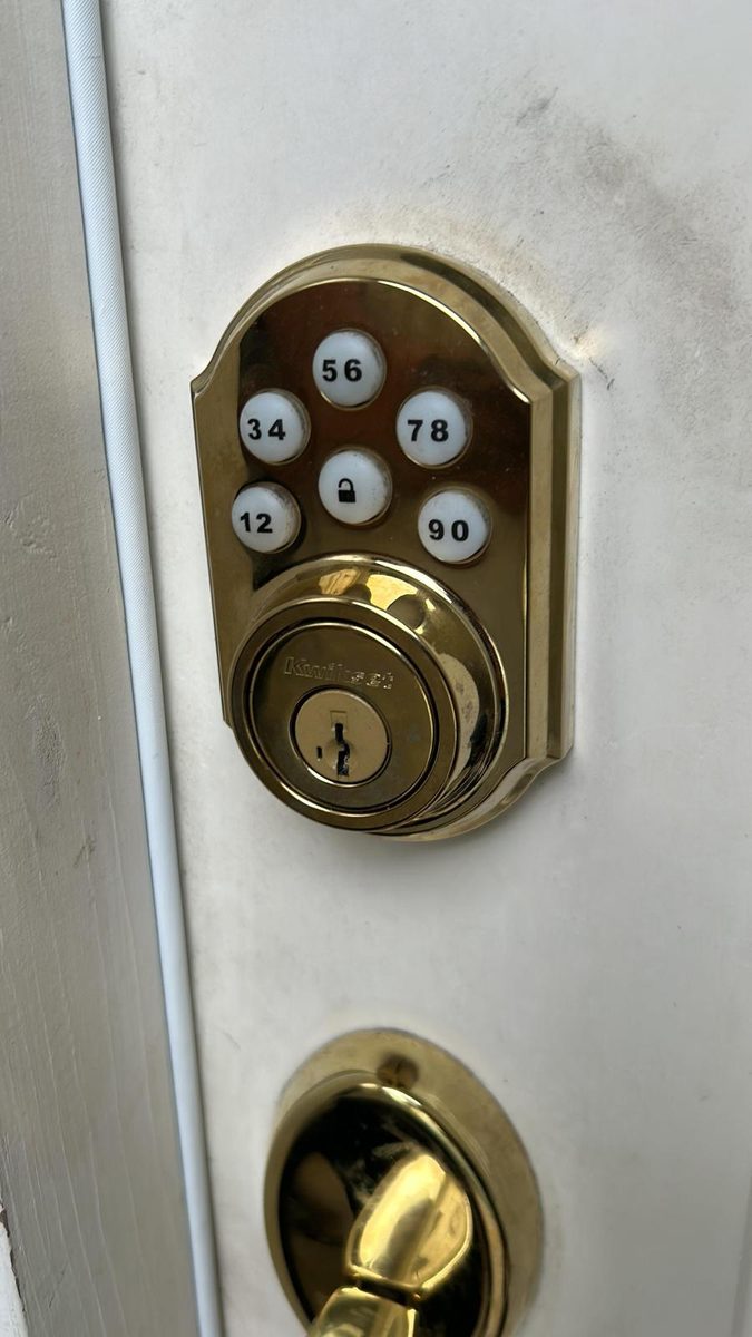 Residential lock change on a house door