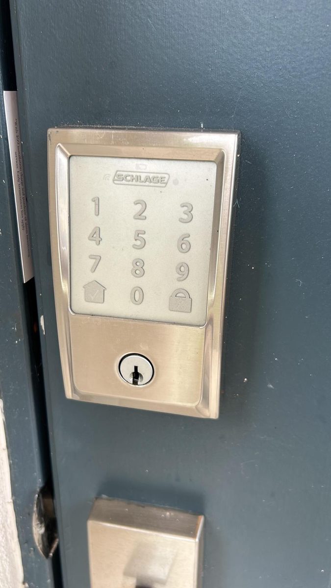 Installing a keypad smart lock on a Jacksonville front door